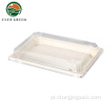 Bandeja de salada de celulose para embalagem de alimentos em recipiente seguro